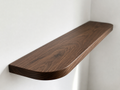 Walnut Floating Shelf, Solid Wood Wall Shelf, Rounded Edge, Custom Size, Modern Home Decor