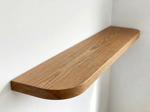 Walnut Floating Shelf, Solid Wood Wall Shelf, Rounded Edge, Custom Size, Modern Home Decor