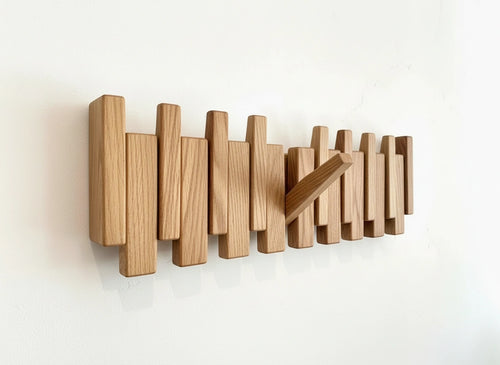 Solid Walnut Wood Piano Coat Rack